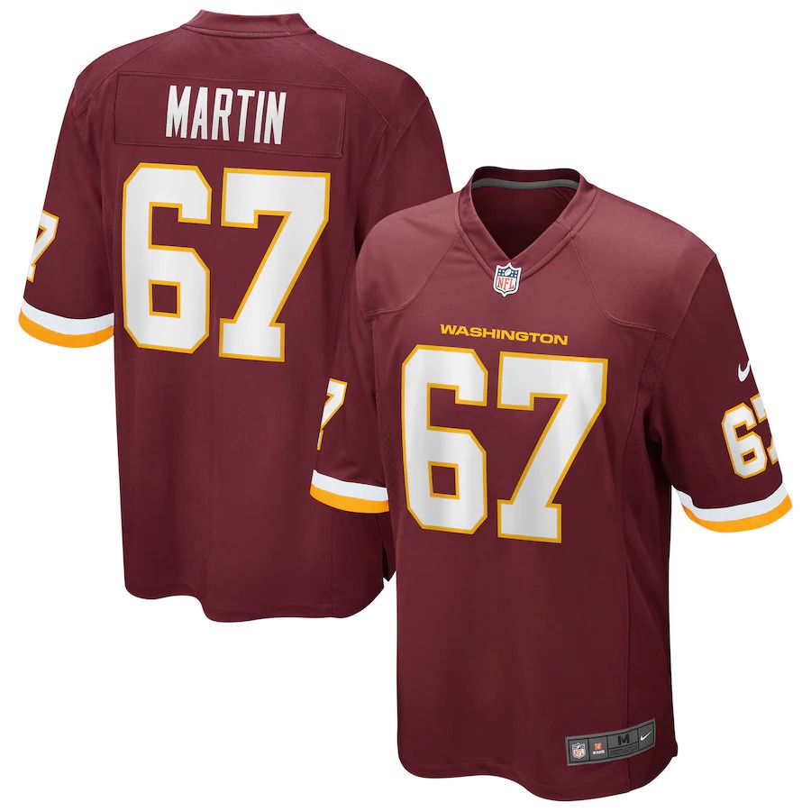 Men Washington Redskins #67 Wes Martin Nike Burgundy Game Player NFL Jersey->washington redskins->NFL Jersey